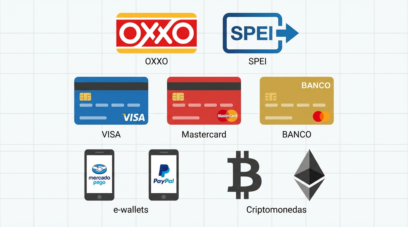 Métodos de pago México OXXO SPEI